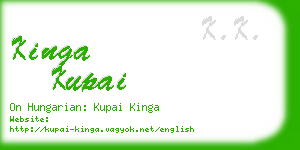 kinga kupai business card